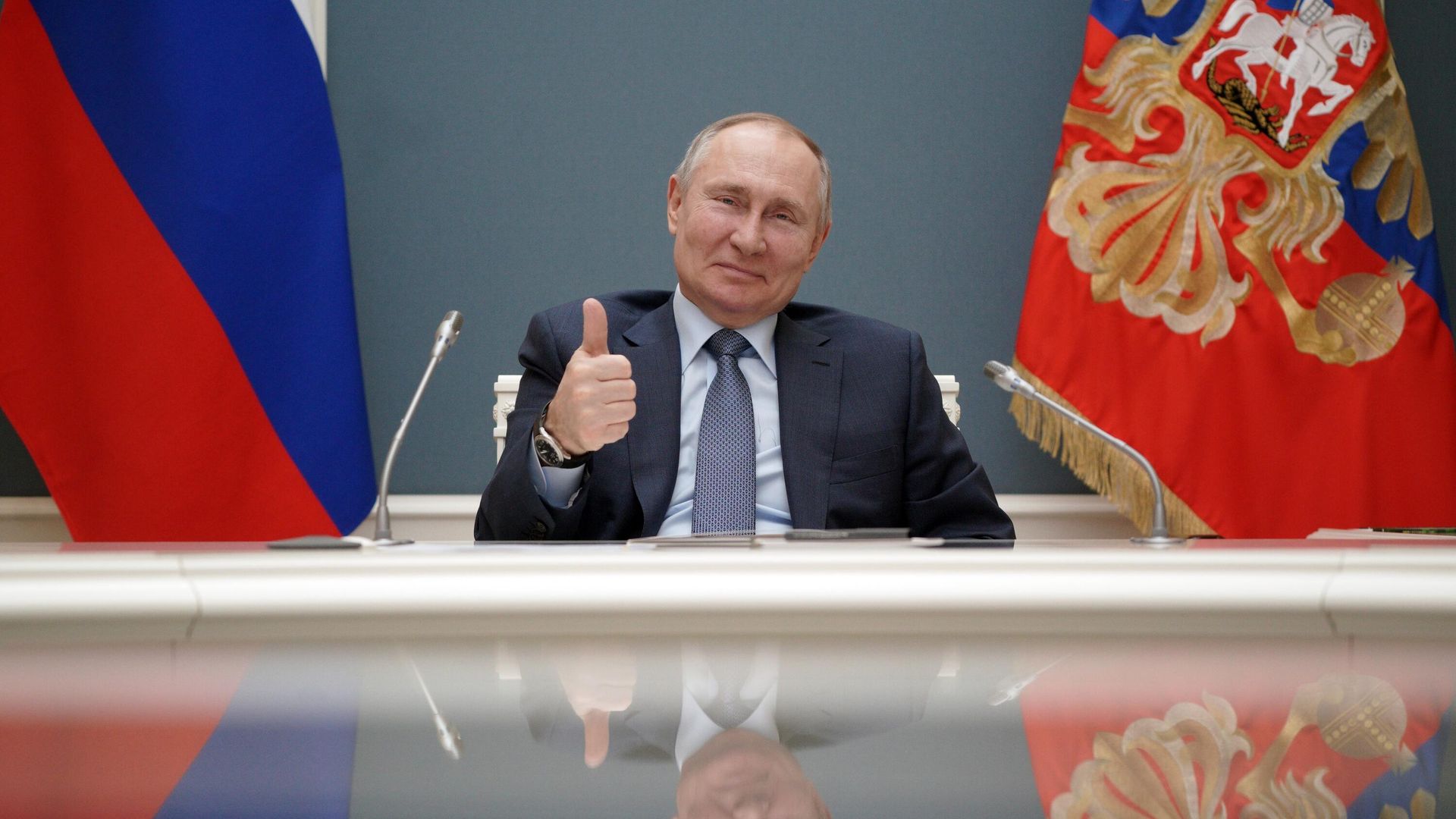 Президент РФ Владимир Путин совместно с президентом Турции Реджепом Тайипом Эрдоганом в формате видеоконференции принимает участие в торжественной церемонии по случаю начала сооружения третьего энергоблока АЭС Аккую Президент РФ Владимир Путин совместно с президентом Турции Реджепом Тайипом Эрдоганом в формате видеоконференции принимает участие в торжественной церемонии по случаю начала сооружения третьего энергоблока АЭС Аккую - РИА Новости, 1920, 15.03.2021