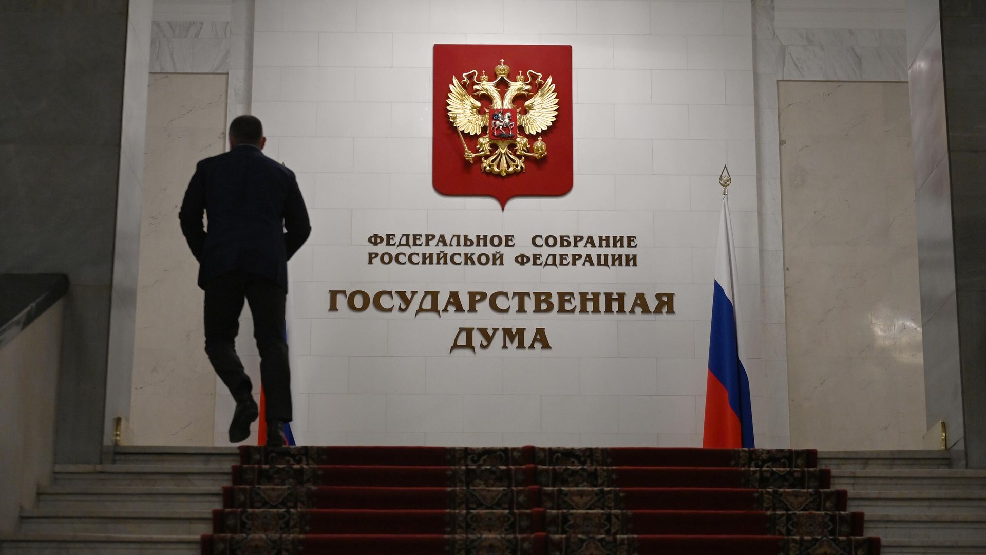 Мужчина в здании Государственной думы РФ - РИА Новости, 1920, 26.03.2021