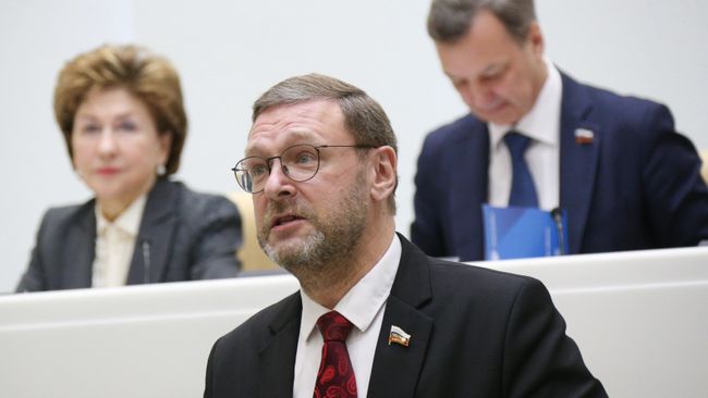 Константин Косачев выступает на заседании Совета Федерации РФ. 17 марта 2021