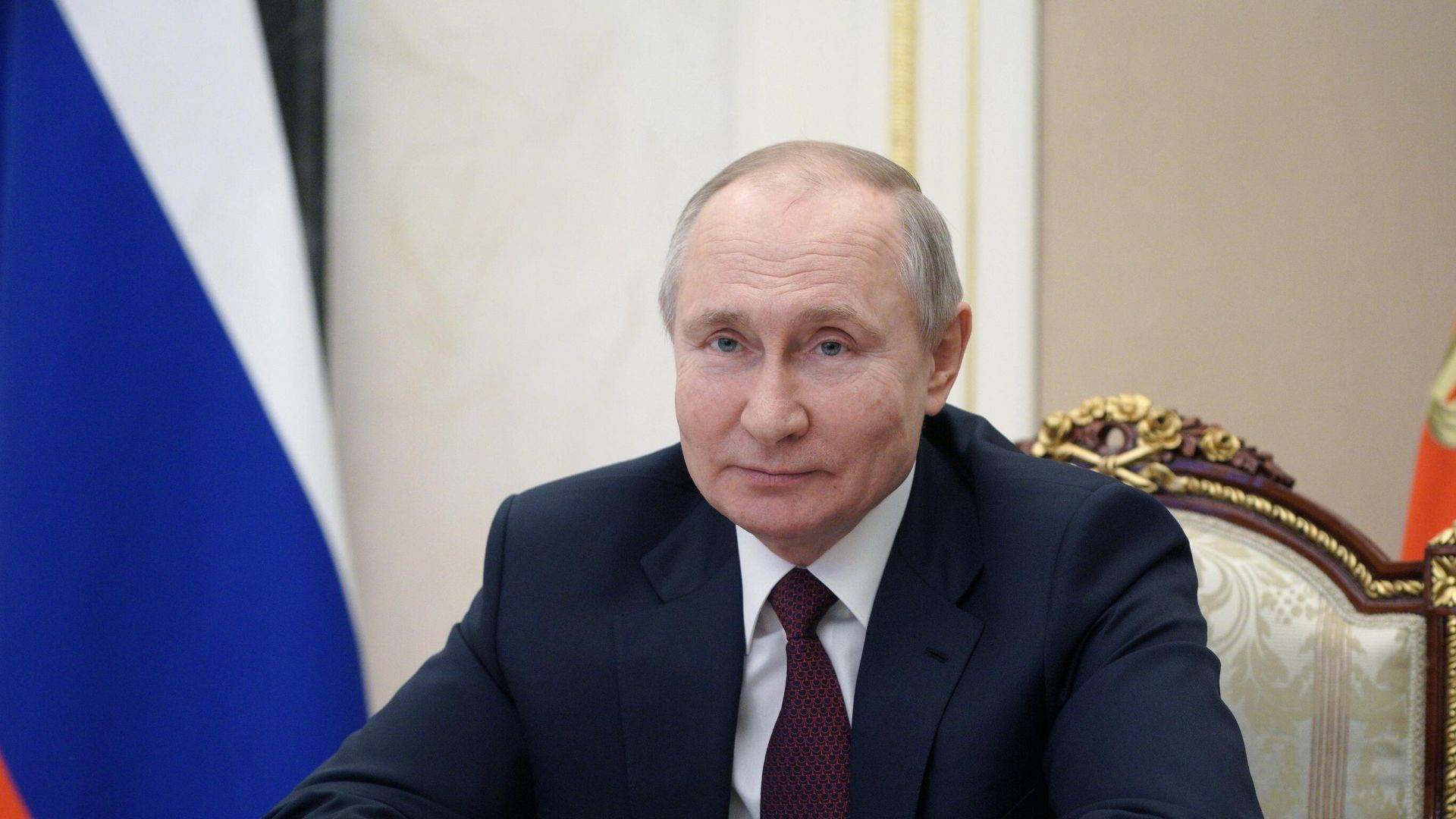 Президент РФ Владимир Путин во время встречи в режиме видеоконференции с общественностью Республики Крым и Севастополя Президент РФ Владимир Путин во время встречи в режиме видеоконференции с общественностью Республики Крым и Севастополя - РИА Новости, 1920, 18.03.2021