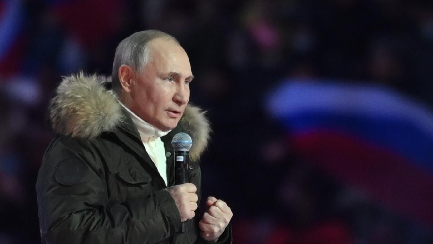 Президент РФ Владимир Путин на концерте в Лужниках в честь воссоединения Крыма и России Президент РФ Владимир Путин на концерте в Лужниках в честь воссоединения Крыма и России - РИА Новости, 1920, 21.03.2021