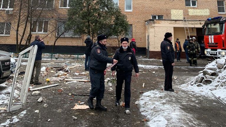 Последствия взрыва в жилом доме на улице Зеленой в Химках Последствия взрыва в жилом доме на улице Зеленой в Химках