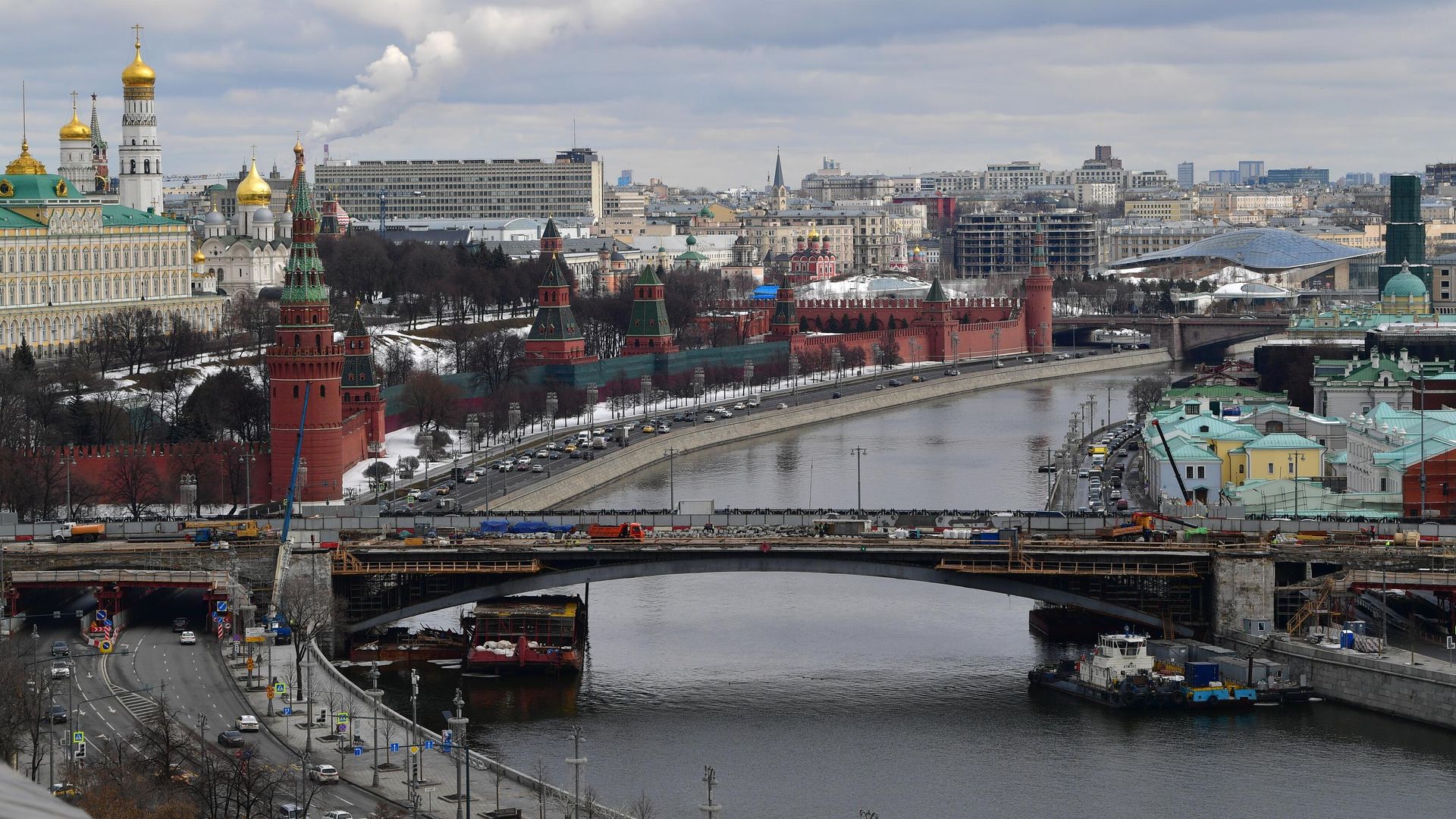Реконструкция Большого Каменного моста Реконструкция Большого Каменного моста - РИА Новости, 1920, 19.03.2021