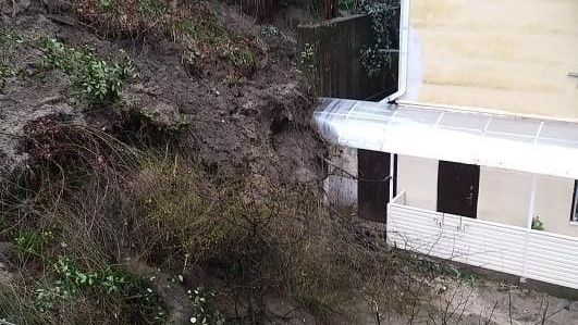 Оползень в Сочи на улице Пластунская Оползень в Сочи на улице Пластунская - РИА Новости, 1920, 24.03.2021