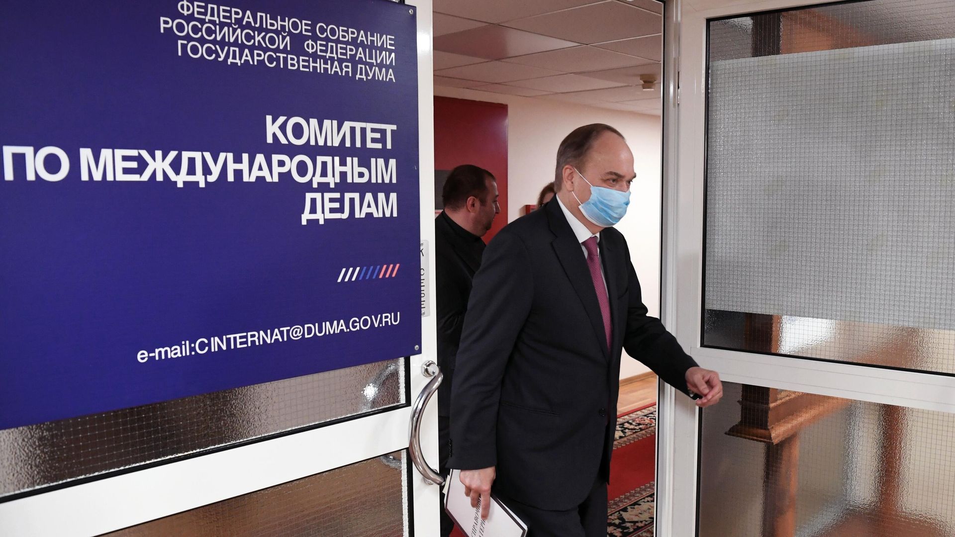 Посол РФ в США Анатолий Антонов во время брифинга в Государственной Думе РФ в Москве Посол РФ в США Анатолий Антонов во время брифинга в Государственной Думе РФ в Москве - РИА Новости, 1920, 25.03.2021