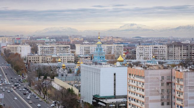 Вид на Ташкент, Узбекистан Вид на Ташкент, Узбекистан