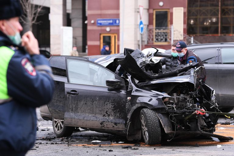 ДТП на Смоленской площади в Москве