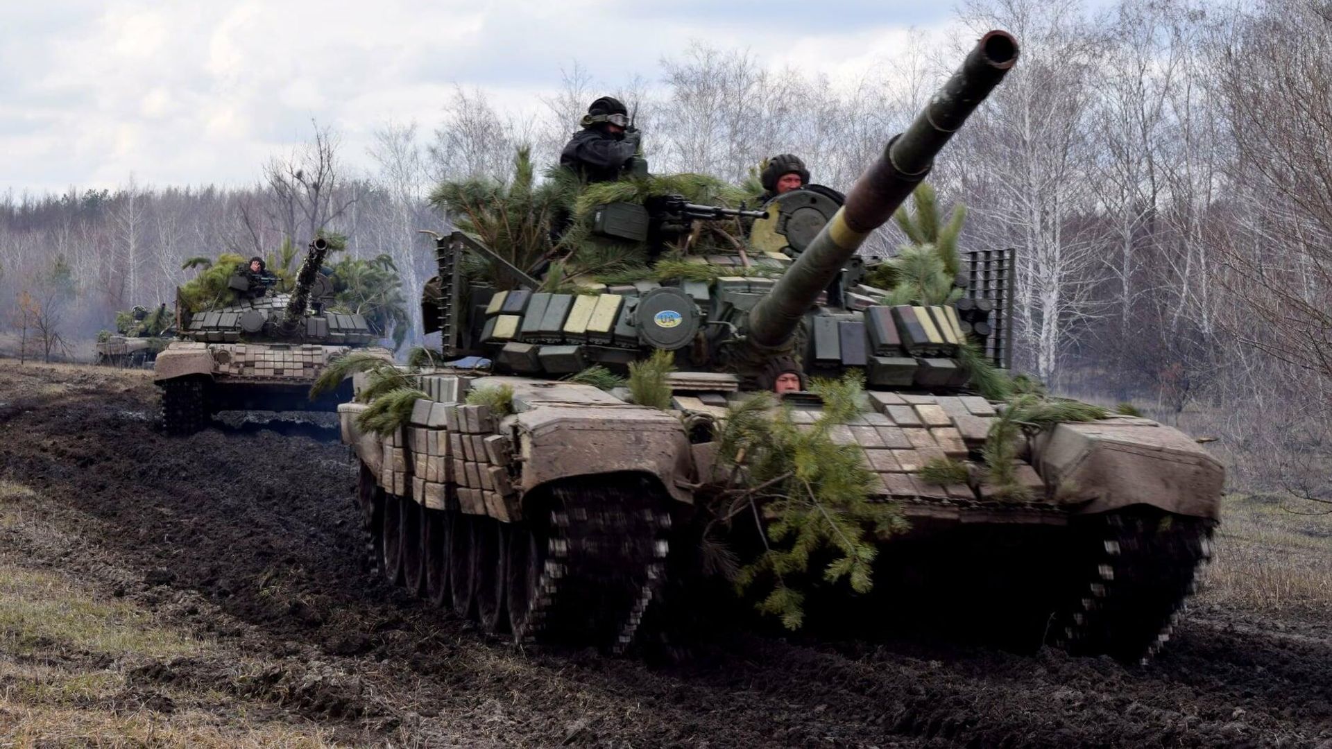 Тренировка танковых резервов вооруженных сил Украины в Луганской области Тренировка танковых резервов вооруженных сил Украины в Луганской области - РИА Новости, 1920, 25.08.2021