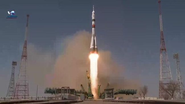 Запуск космического корабля Ю. А. Гагарин с космодрома Байконур