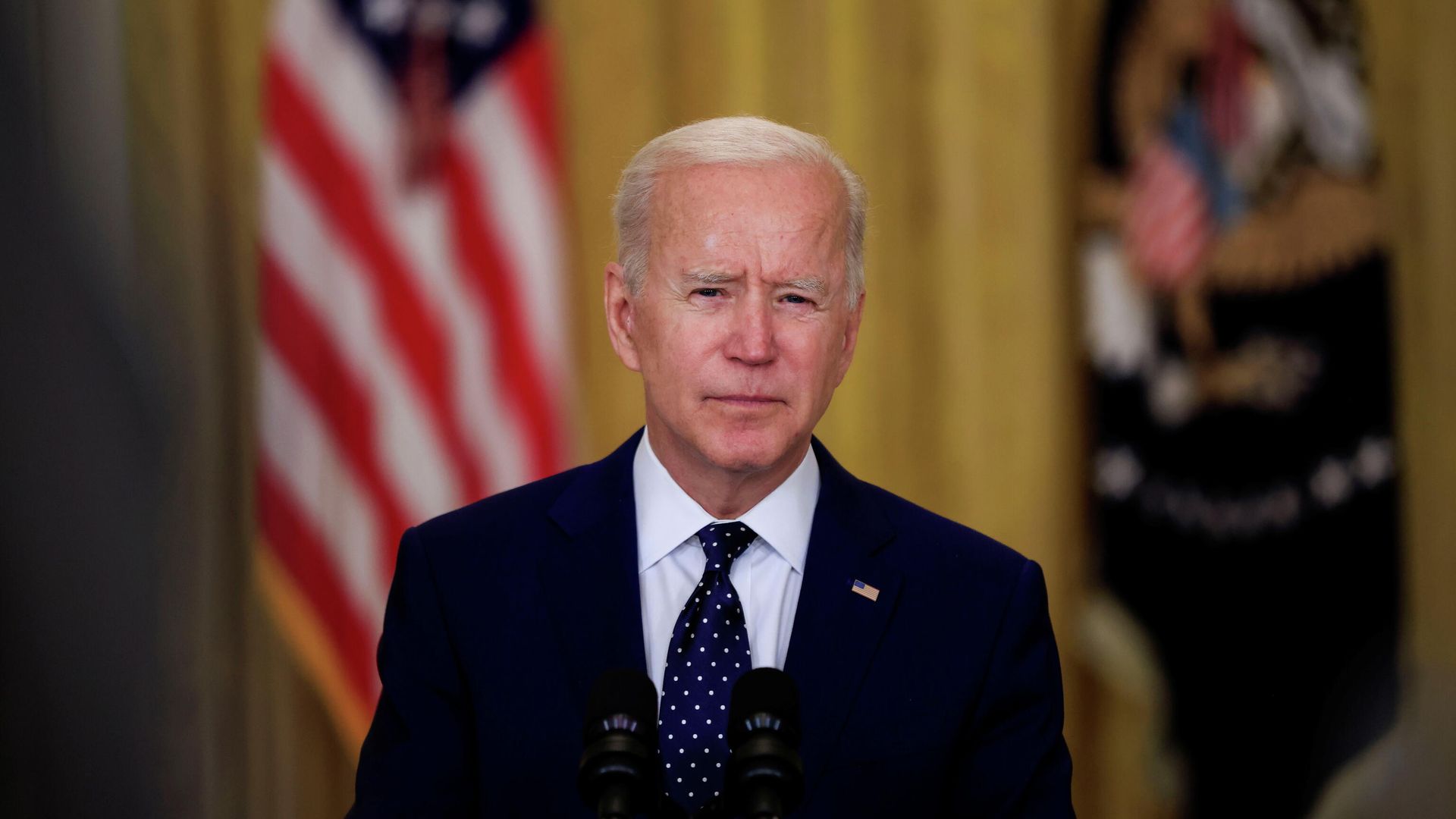 Президент США Джо Байден во время выступления с речью, посвященной России, в Вашингтоне - РИА Новости, 1920, 16.04.2021