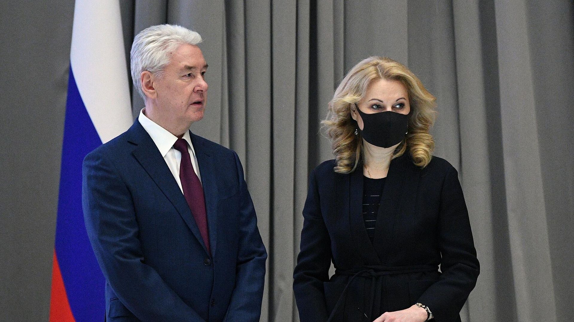 Мэр Москвы Сергей Собянин и заместитель председателя правительства РФ Татьяна Голикова перед началом итогового заседания коллегии министерства здравоохранения РФ Мэр Москвы Сергей Собянин и заместитель председателя правительства РФ Татьяна Голикова перед началом итогового заседания коллегии министерства здравоохранения РФ - РИА Новости, 1920, 21.07.2021