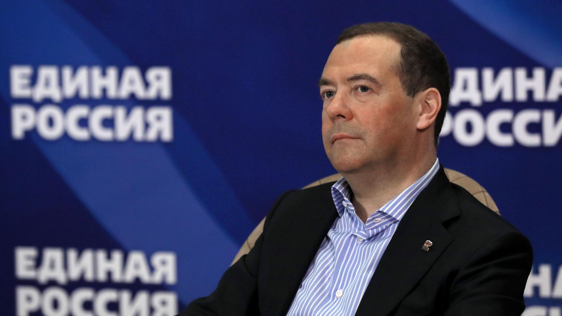 
Председатель партии Единая Россия Дмитрий Медведев во время встречи с молодыми участниками предварительного голосования Единой России по отбору кандидатов на выборы в Госдуму РФ - РИА Новости, 1920, 31.05.2021