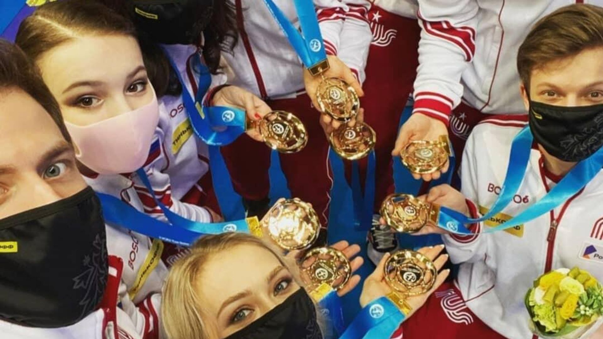Российские фигуристы с медалями командного чемпионата мира Российские фигуристы с медалями командного чемпионата мира - РИА Новости, 1920, 05.06.2024