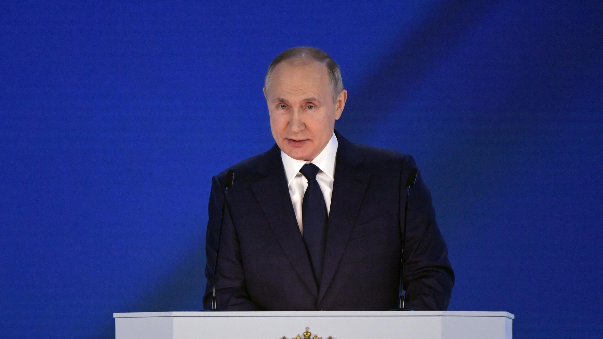 Президент РФ Владимир Путин выступает с ежегодным посланием Федеральному Собранию Президент РФ Владимир Путин выступает с ежегодным посланием Федеральному Собранию - РИА Новости, 1920, 21.04.2021