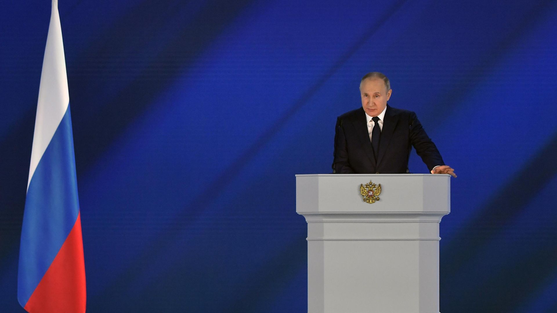Президент РФ Владимир Путин выступает с ежегодным посланием Федеральному Собранию - РИА Новости, 1920, 21.04.2021