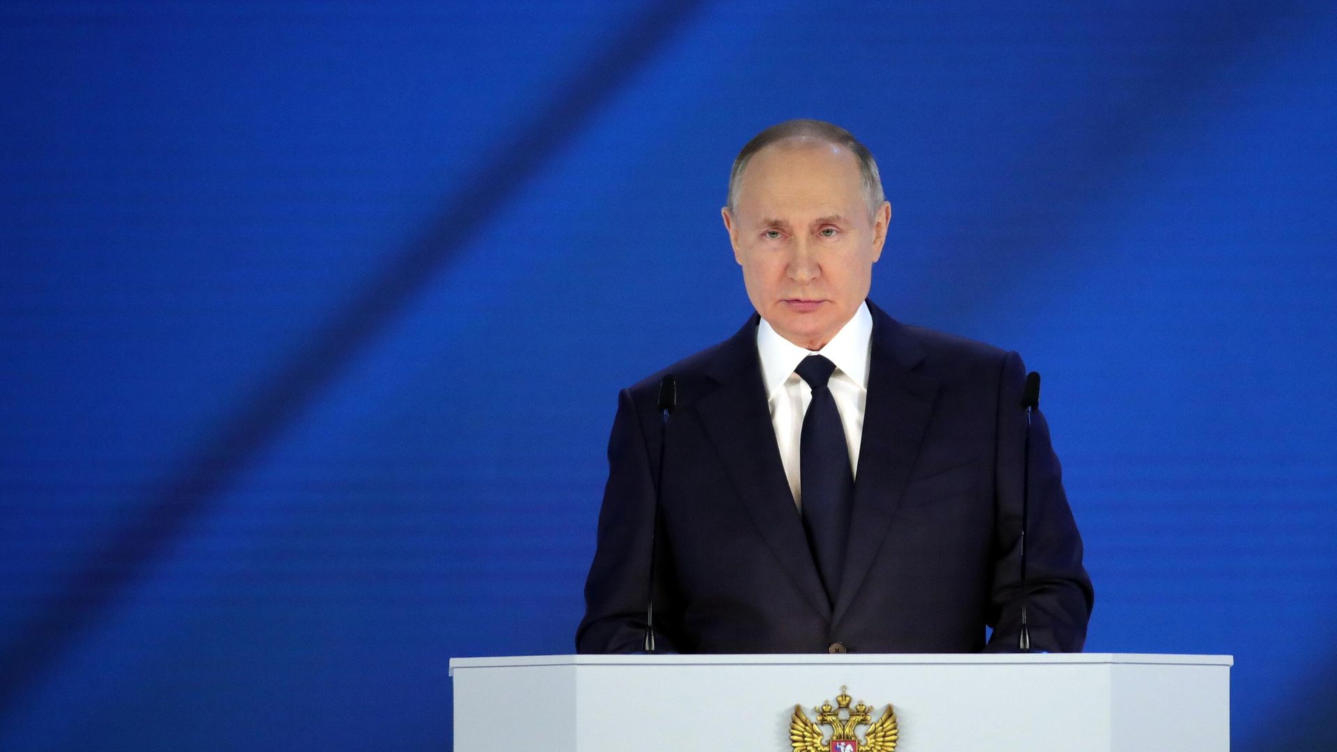 Президент России Владимир Путин выступает с ежегодным посланием Федеральному собранию Президент России Владимир Путин выступает с ежегодным посланием Федеральному собранию - РИА Новости, 1920, 13.12.2022