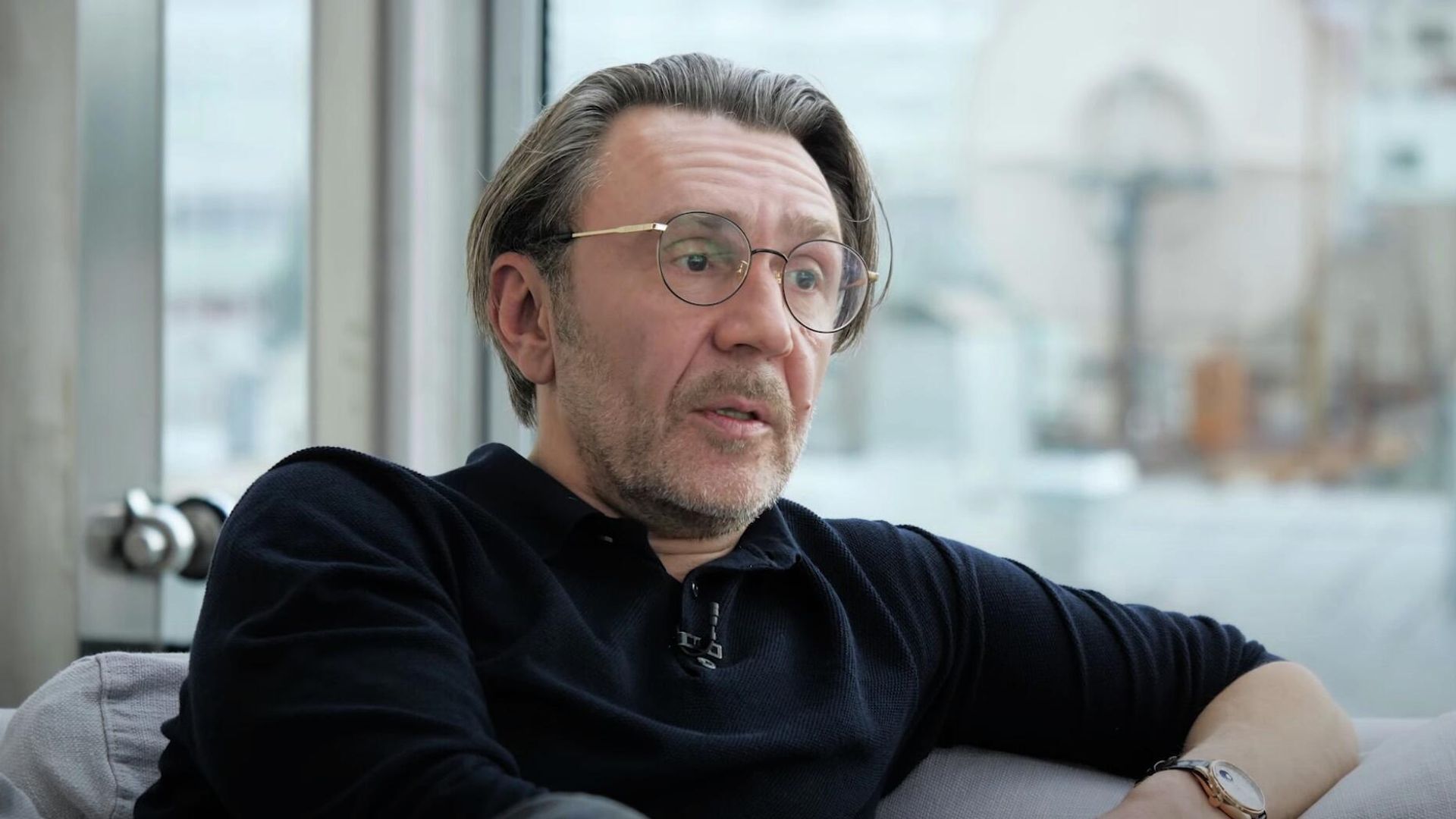 Сергей Шнуров в интервью Надежде Стрелец Сергей Шнуров в интервью Надежде Стрелец - РИА Новости, 1920, 03.06.2021