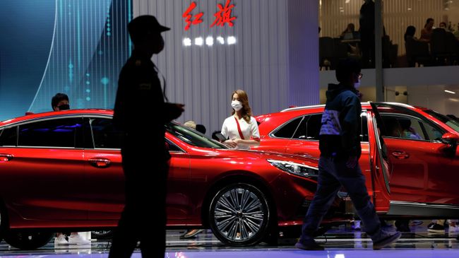 Стенд китайского автомобильного бренда Hongqi