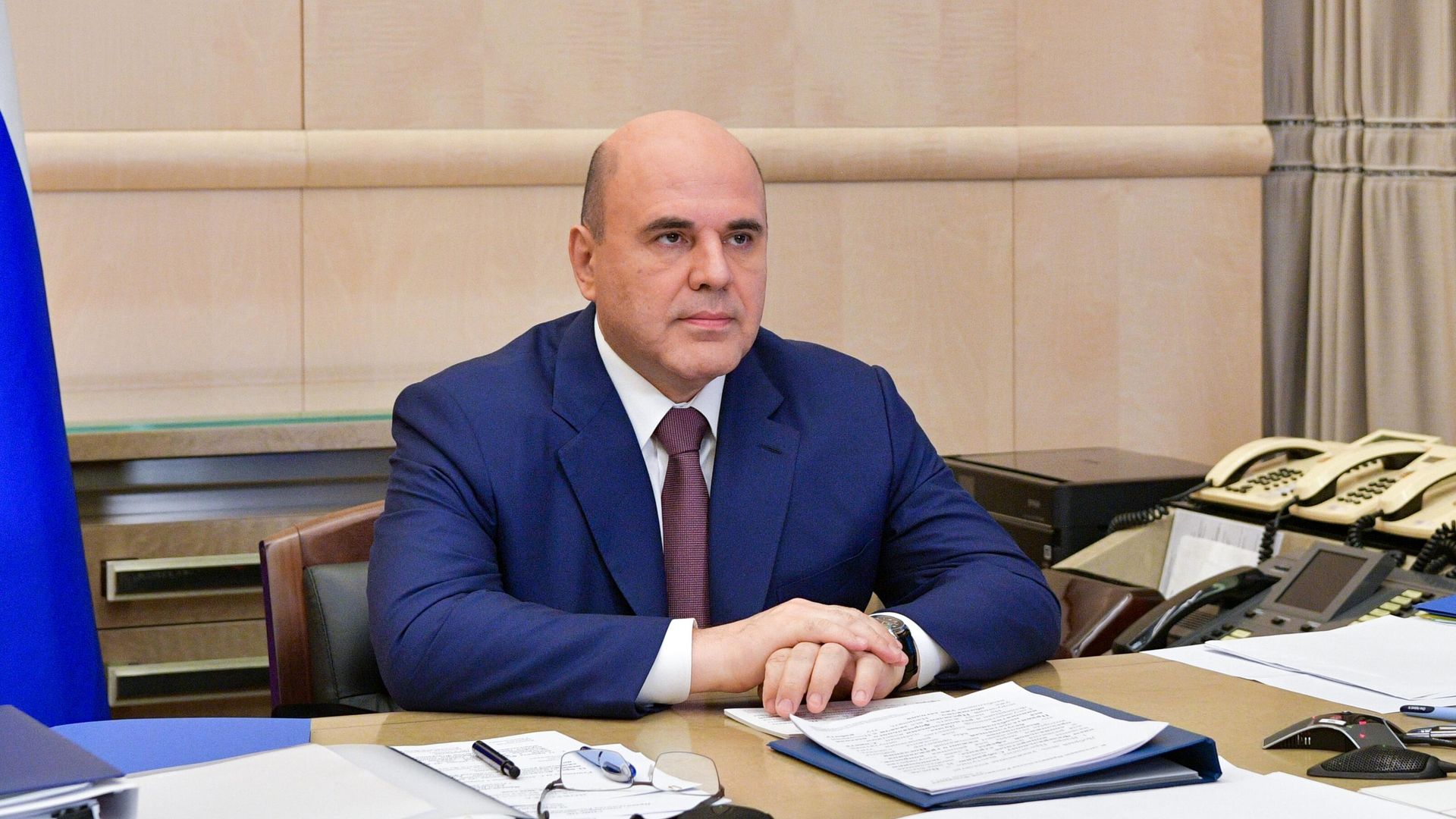 Председатель правительства РФ Михаил Мишустин проводит в режиме видеоконференции совещание с членами кабинета министров РФ Председатель правительства РФ Михаил Мишустин проводит в режиме видеоконференции совещание с членами кабинета министров РФ - РИА Новости, 1920, 22.04.2021