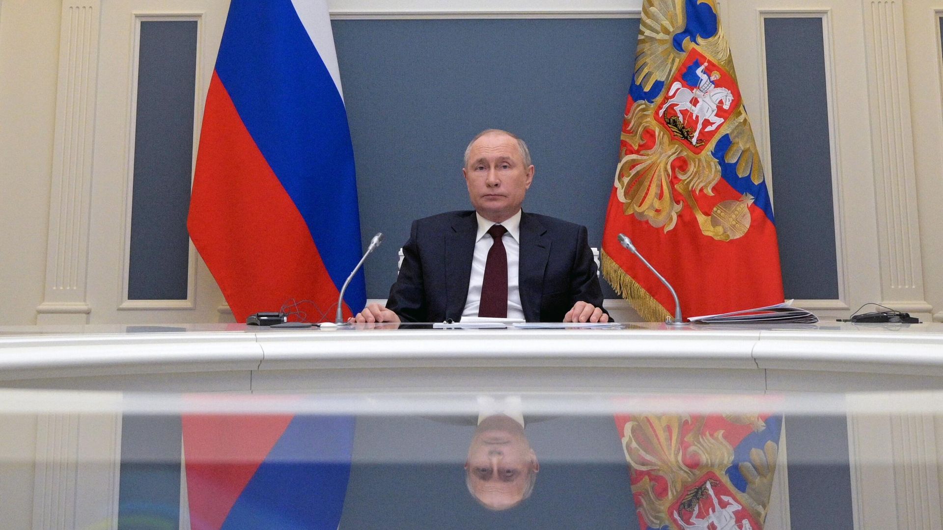 Президент РФ Владимир Путин принимает участие в Саммите лидеров по вопросам климата в формате видеоконференции Президент РФ Владимир Путин принимает участие в Саммите лидеров по вопросам климата в формате видеоконференции - РИА Новости, 1920, 23.04.2021