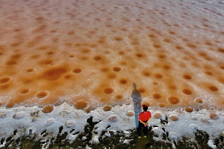 Розовые соляные месторождения в Тайнане Розовые соляные месторождения в Тайнане