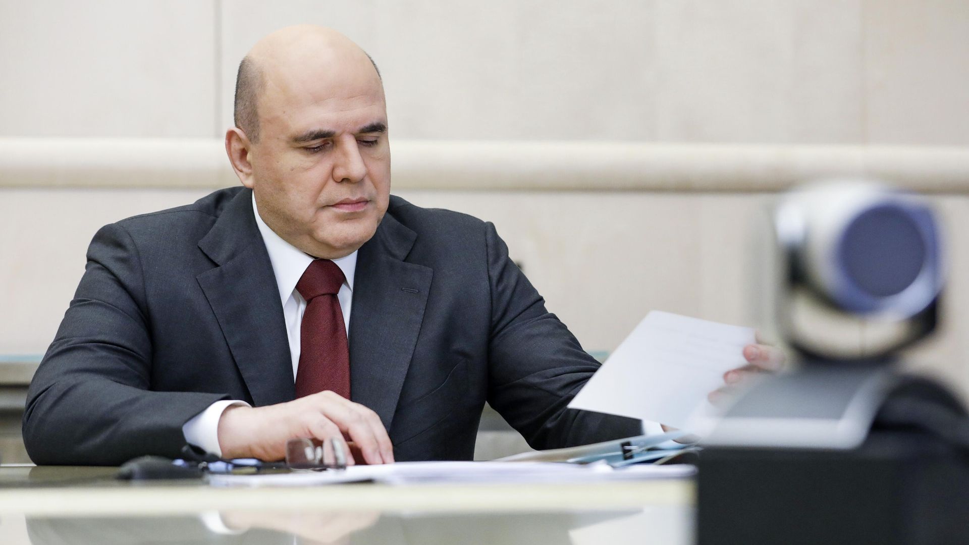 Председатель правительства РФ Михаил Мишустин проводит в режиме видеоконференции совещание с вице-премьерами РФ Председатель правительства РФ Михаил Мишустин проводит в режиме видеоконференции совещание с вице-премьерами РФ - РИА Новости, 1920, 26.04.2021