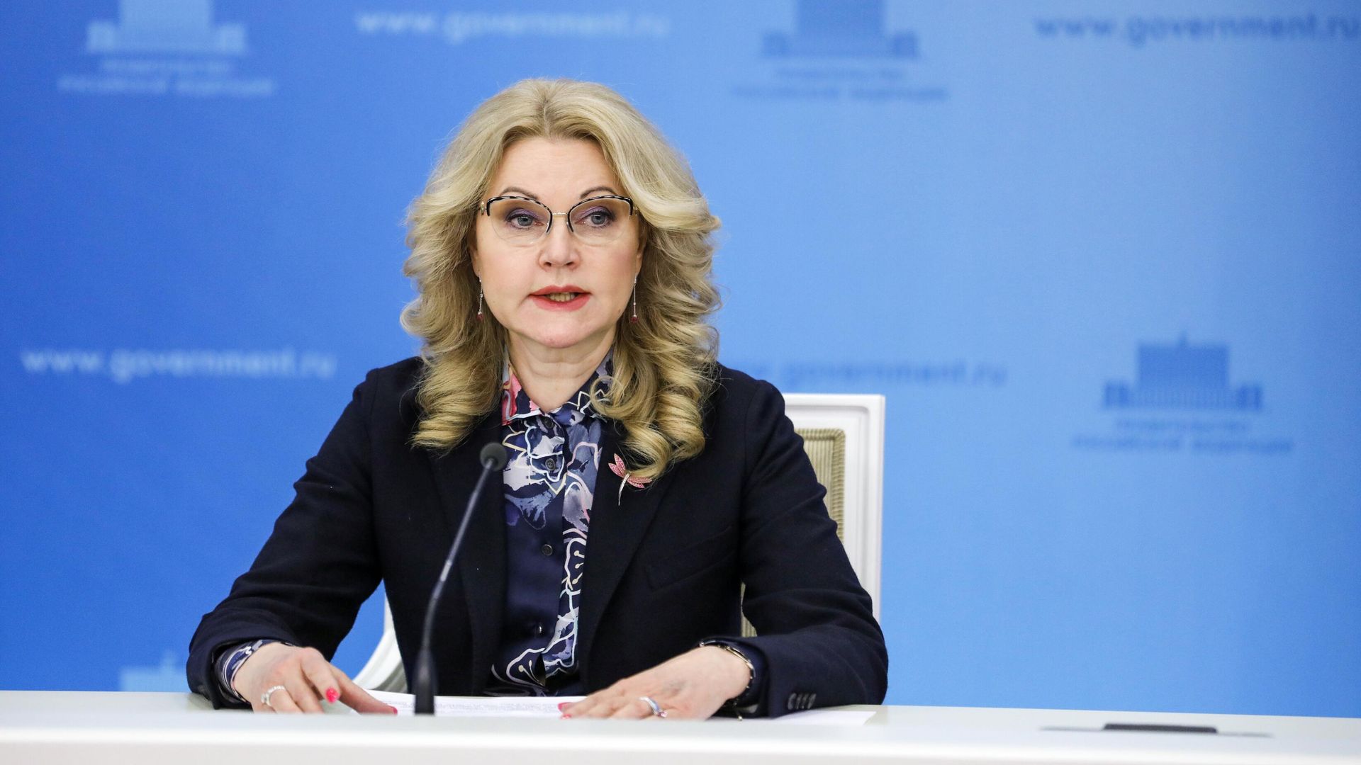 Заместитель председателя правительства РФ Татьяна Голикова во время брифинга в Доме правительства РФ - РИА Новости, 1920, 14.01.2022