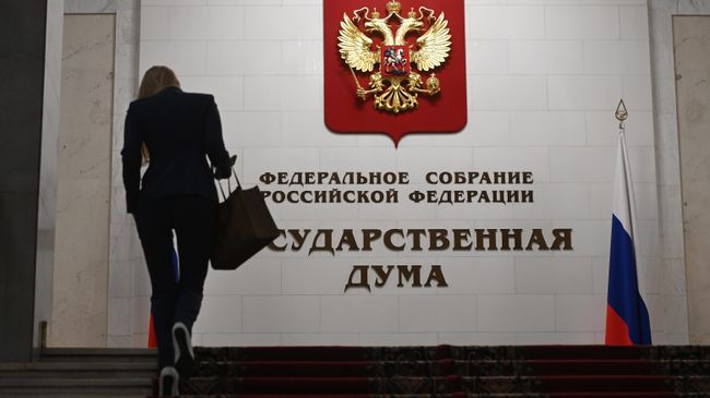Девушка в здании Государственной думы РФ