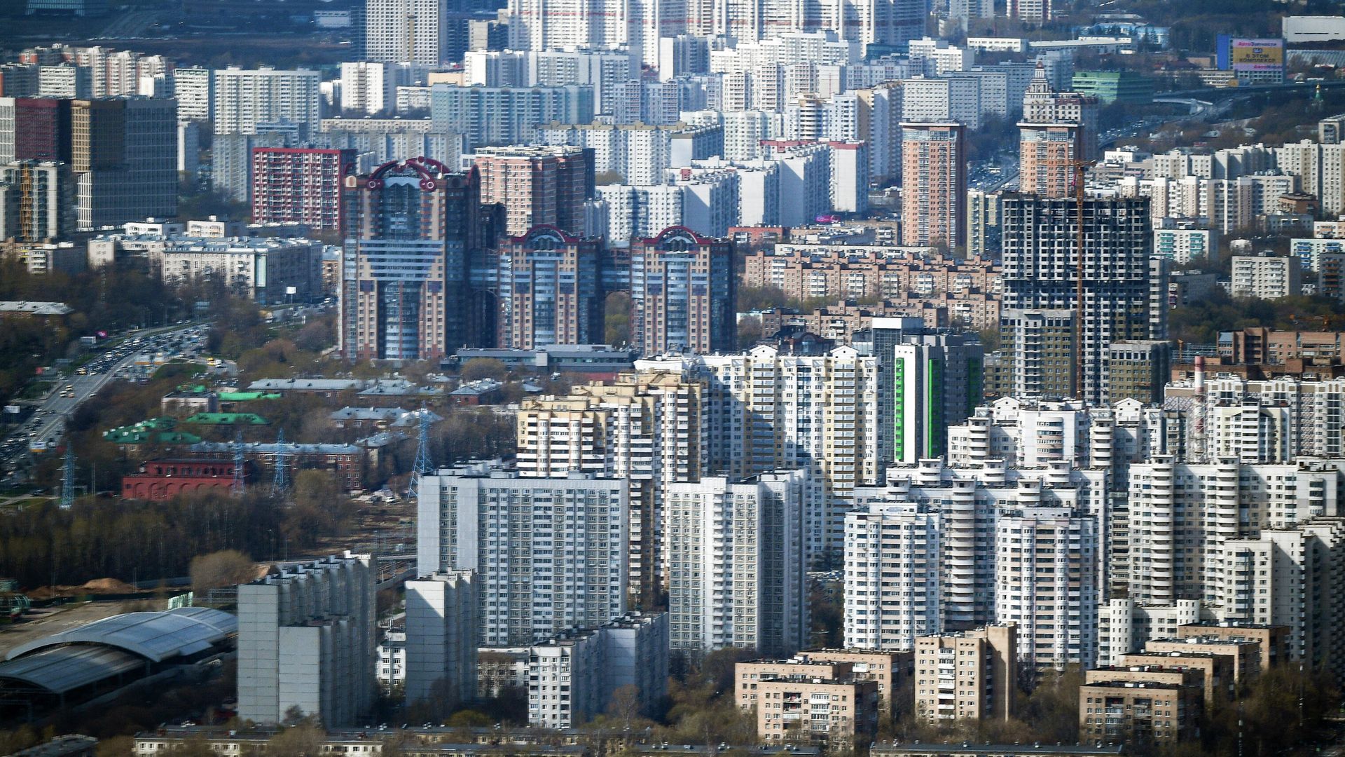 Вид на жилые дома в Москве - РИА Новости, 1920, 25.12.2025