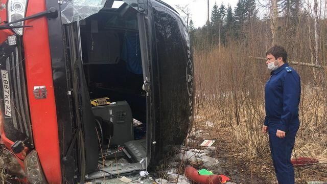 На месте ДТП с пассажирским автобусом в Хабаровском крае На месте ДТП с пассажирским автобусом в Хабаровском крае - РИА Новости, 1920, 01.05.2021