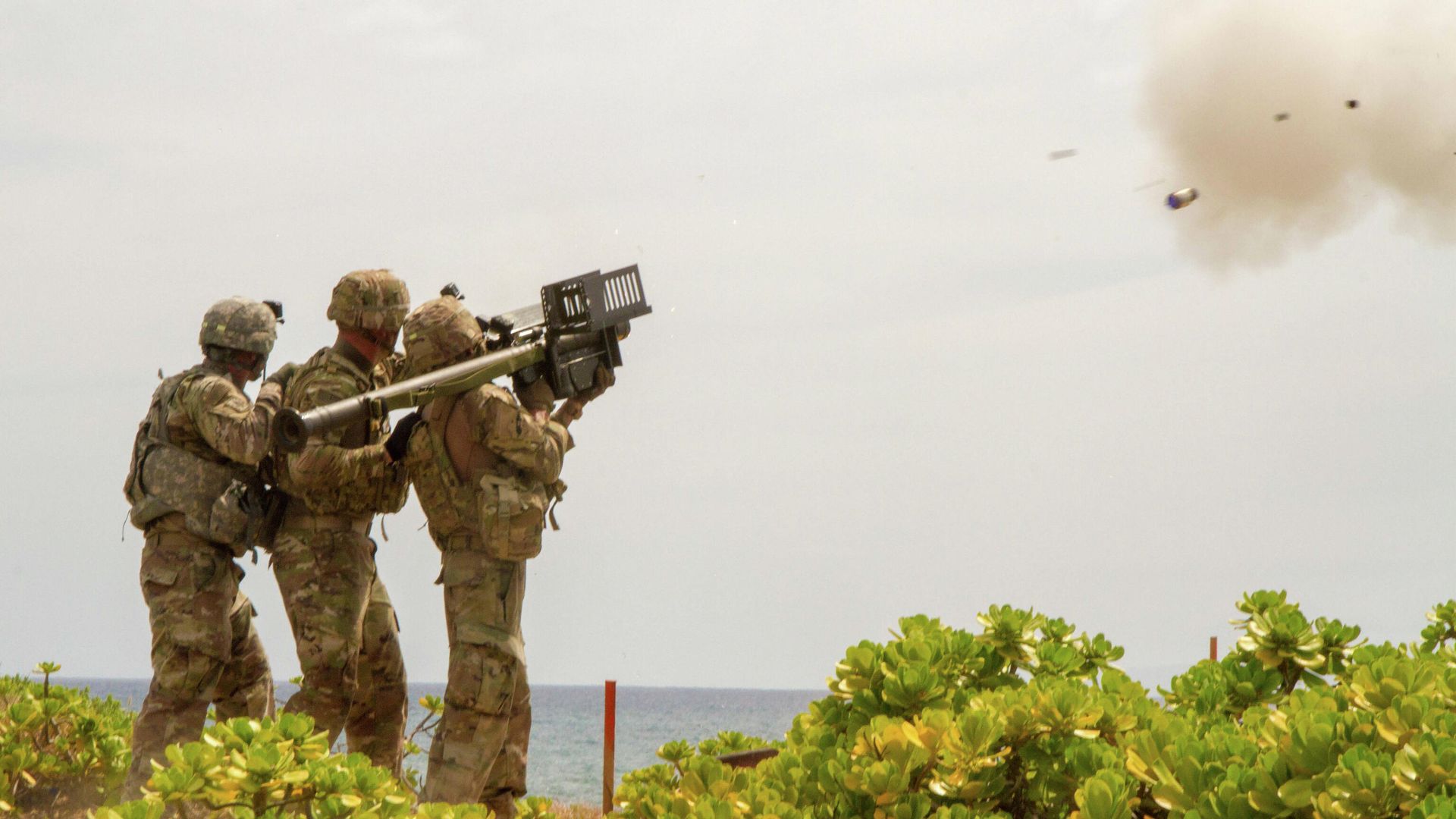 Американские военнослужащие во время учений Американские военнослужащие во время учений - РИА Новости, 1920, 23.11.2021