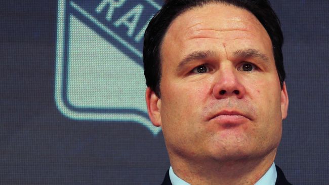 CHICAGO, IL - JUNE 23: Jeff Gorton of the New York Rangers attends the 2017 NHL Draft at the United Center on June 23, 2017 in Chicago, Illinois.   Bruce Bennett/Getty Images/AFP (Photo by BRUCE BENNETT / GETTY IMAGES NORTH AMERICA / Getty Images via AFP)