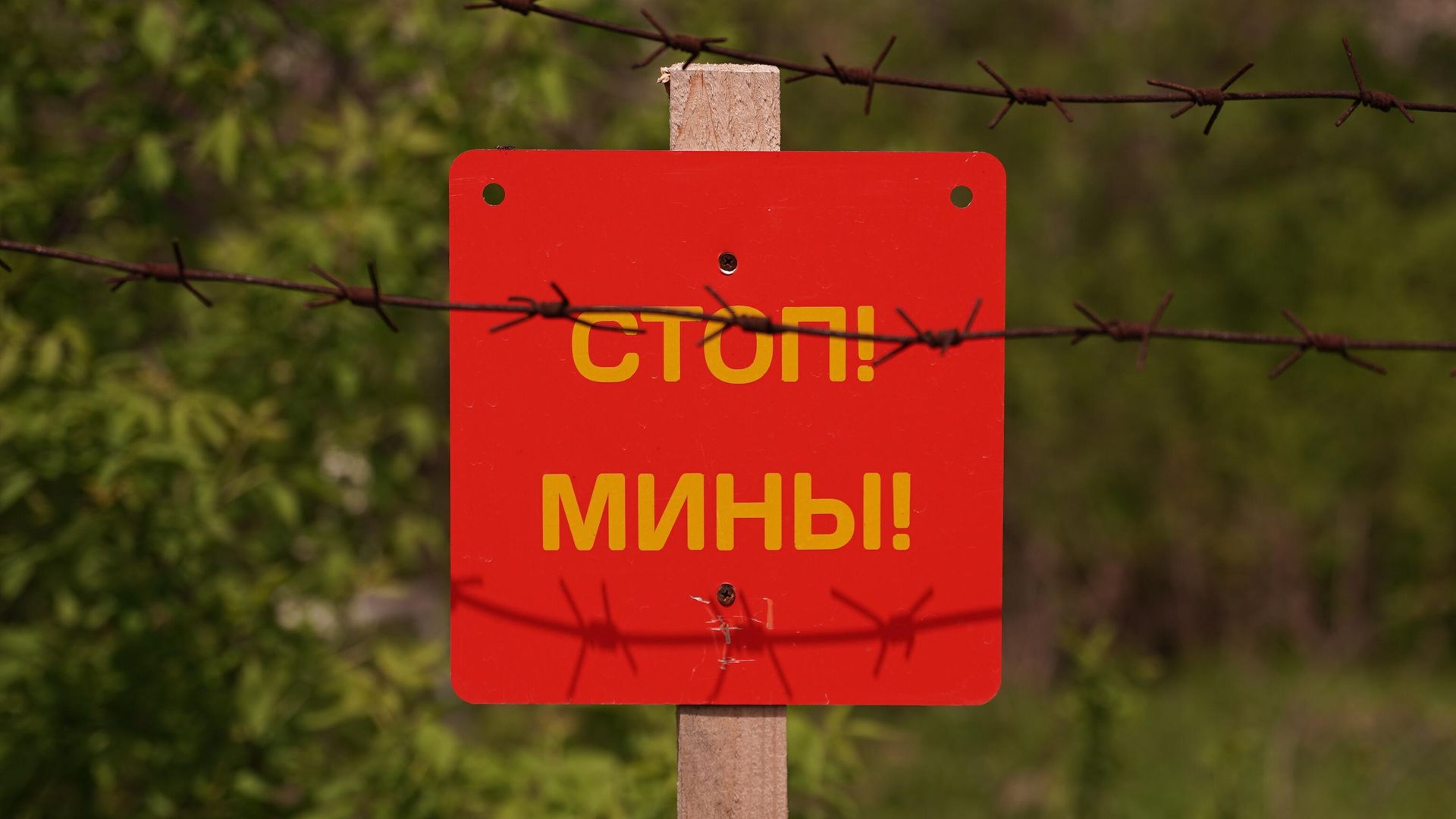 Предупреждающая табличка в ЛНР Предупреждающая табличка в ЛНР - РИА Новости, 1920, 14.09.2023