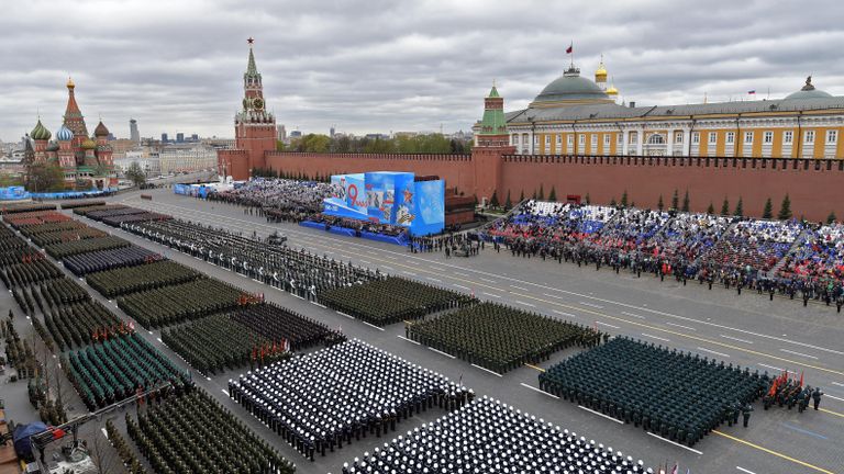 Военнослужащие парадных расчетов на военном параде в честь 76-й годовщины Победы в Великой Отечественной войне в Москве Военнослужащие парадных расчетов на военном параде в честь 76-й годовщины Победы в Великой Отечественной войне в Москве