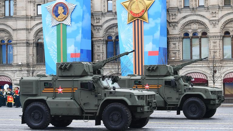 Бронеавтомобили Тайфун-ВДВ на военном параде в честь 76-й годовщины Победы в Великой Отечественной войне в Москве Бронеавтомобили Тайфун-ВДВ на военном параде в честь 76-й годовщины Победы в Великой Отечественной войне в Москве