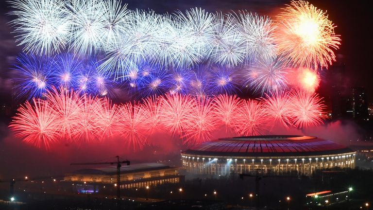 Праздничный салют в честь Дня Победы в Москве