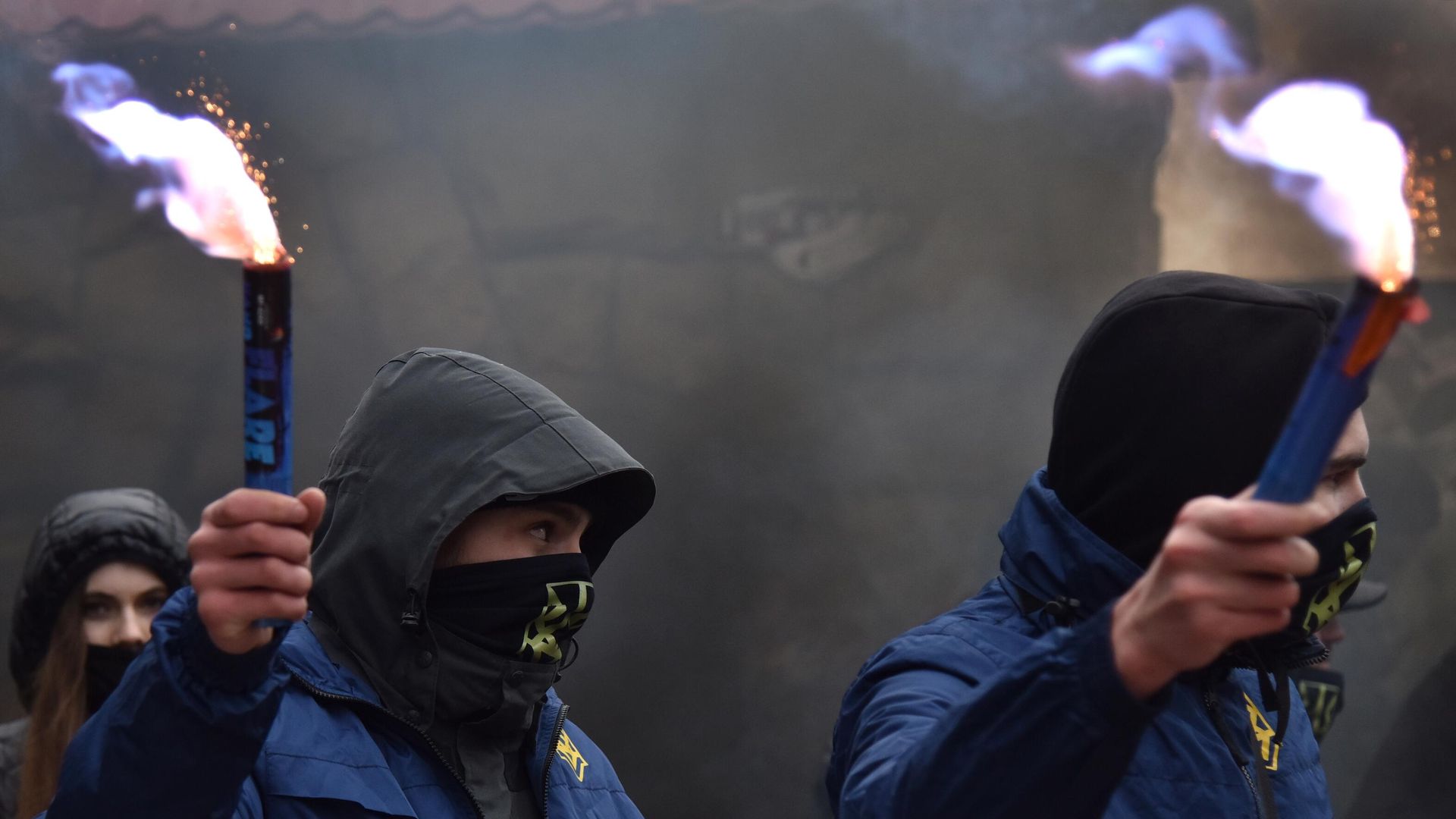 Активисты националистической организации Украины Активисты националистической организации Украины - РИА Новости, 1920, 04.08.2021