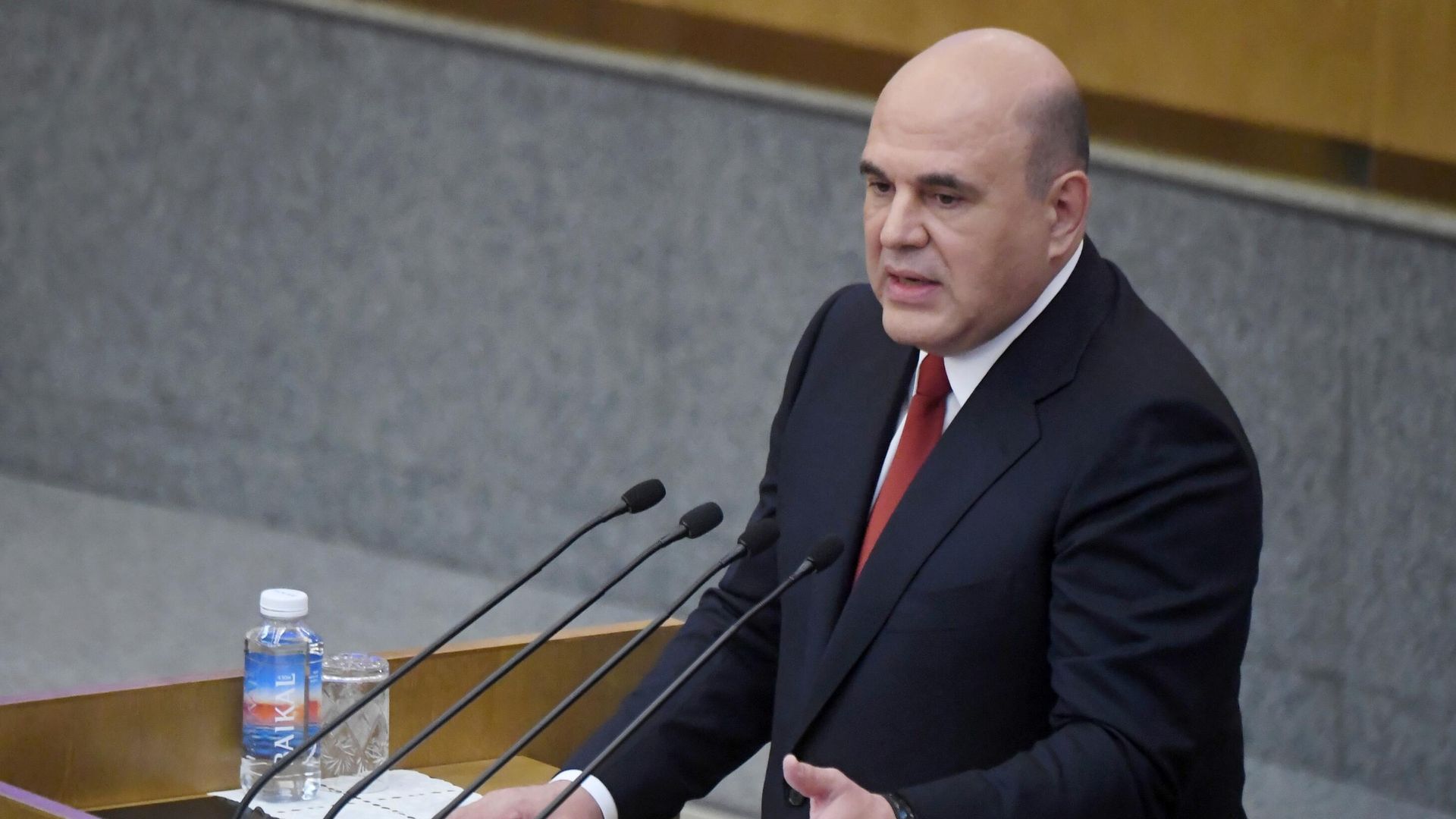 Председатель правительства РФ Михаил Мишустин выступает в Государственной думе РФ с отчетом о работе правительства за 2020 год Председатель правительства РФ Михаил Мишустин выступает в Государственной думе РФ с отчетом о работе правительства за 2020 год - РИА Новости, 1920, 12.05.2021