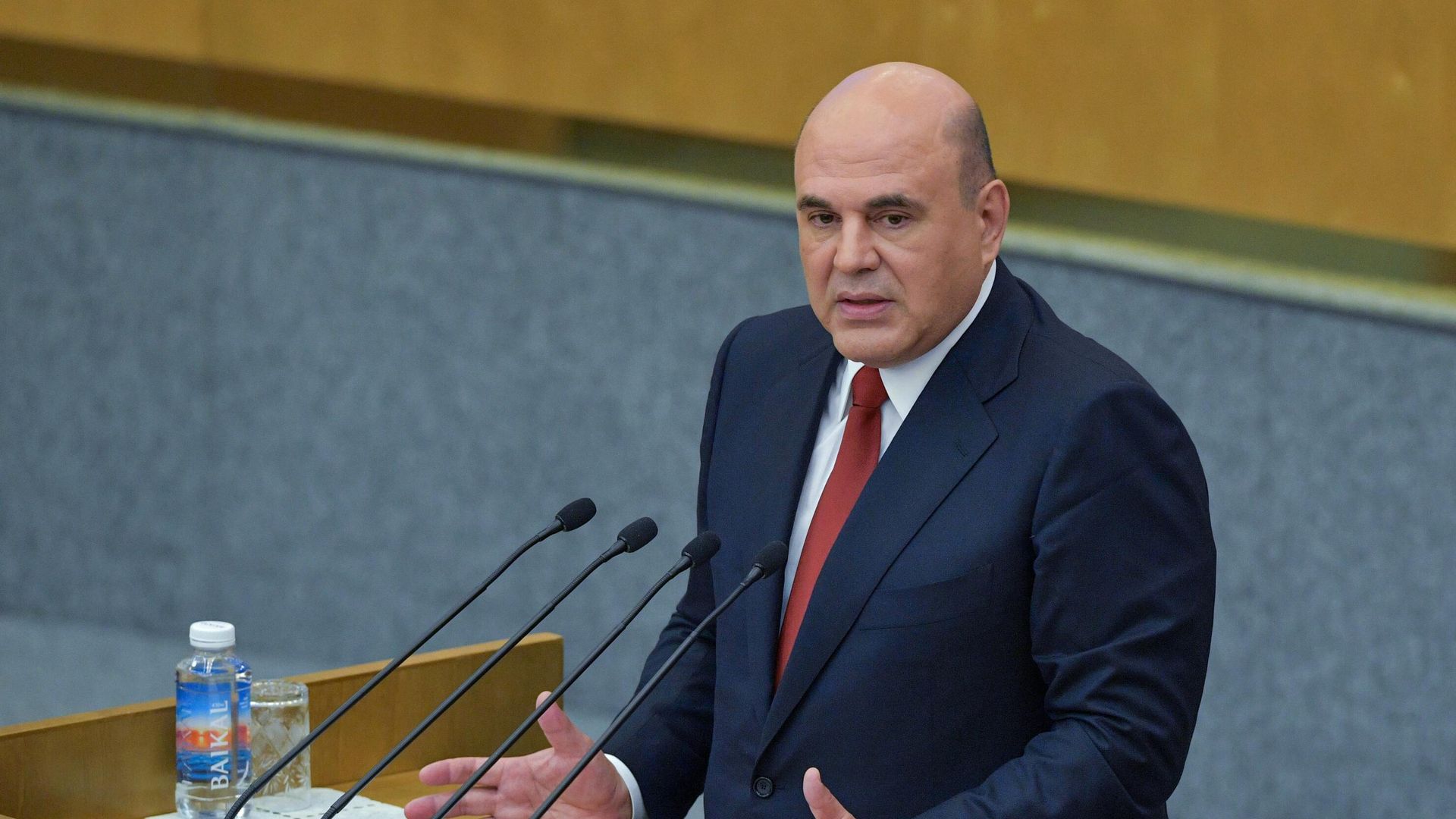 Председатель правительства РФ Михаил Мишустин выступает в Государственной думе РФ с отчетом о работе правительства за 2020 год Председатель правительства РФ Михаил Мишустин выступает в Государственной думе РФ с отчетом о работе правительства за 2020 год - РИА Новости, 1920, 12.05.2021