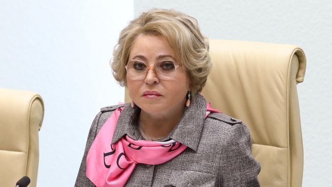 Председатель Совета Федерации РФ Валентина Матвиенко на заседании Совета Федерации