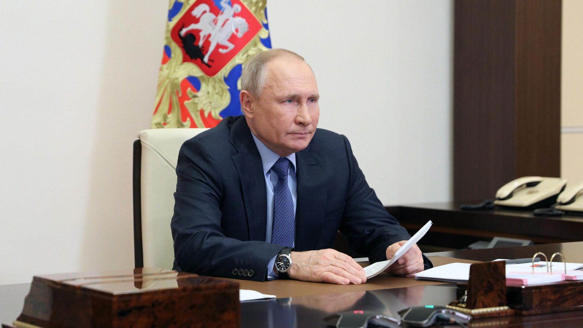 Президент РФ Владимир Путин проводит в режиме видеоконференции 43-е заседание Российского организационного комитета Победа - РИА Новости, 1920, 20.05.2021