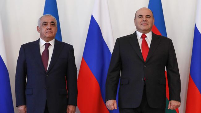 Председатель правительства РФ Михаил Мишустин и премьер-министр Азербайджана Али Асадов