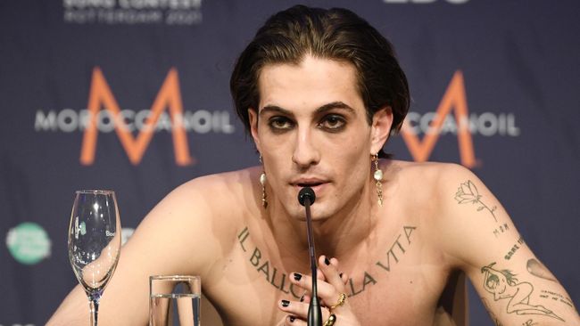 Вокалист группы Maneskin (Италия) Дамиано Давид
