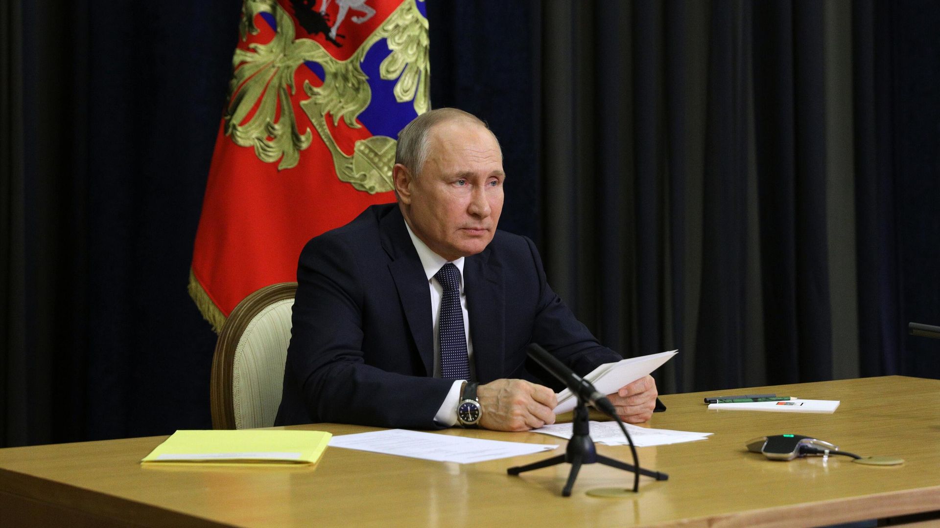 Президент РФ Владимир Путин проводит совещание в режиме видеоконференции по экономическим вопросам Президент РФ Владимир Путин проводит совещание в режиме видеоконференции по экономическим вопросам - РИА Новости, 1920, 01.06.2021