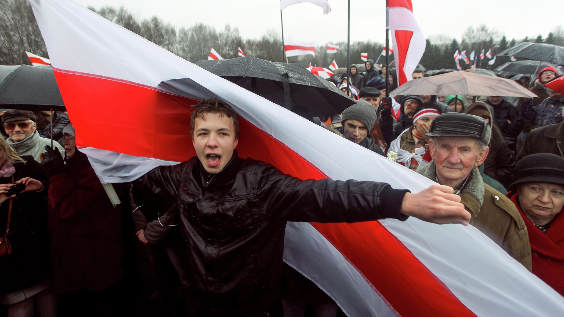 Активист Роман Протасевич во время акции протеста в Минске Активист Роман Протасевич во время акции протеста в Минске - РИА Новости, 1920, 04.06.2021