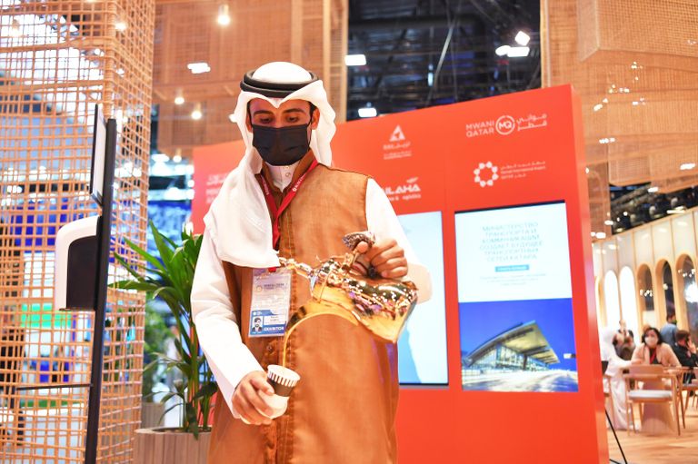 Стенд Mwani Qatar на Петербургском международном экономическом форуме - 2021 в конгрессно-выставочном центре Экспофорум Стенд Mwani Qatar на Петербургском международном экономическом форуме - 2021 в конгрессно-выставочном центре Экспофорум