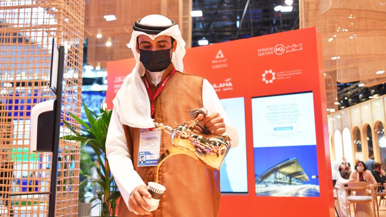 Стенд Mwani Qatar на Петербургском международном экономическом форуме - 2021 в конгрессно-выставочном центре Экспофорум Стенд Mwani Qatar на Петербургском международном экономическом форуме - 2021 в конгрессно-выставочном центре Экспофорум