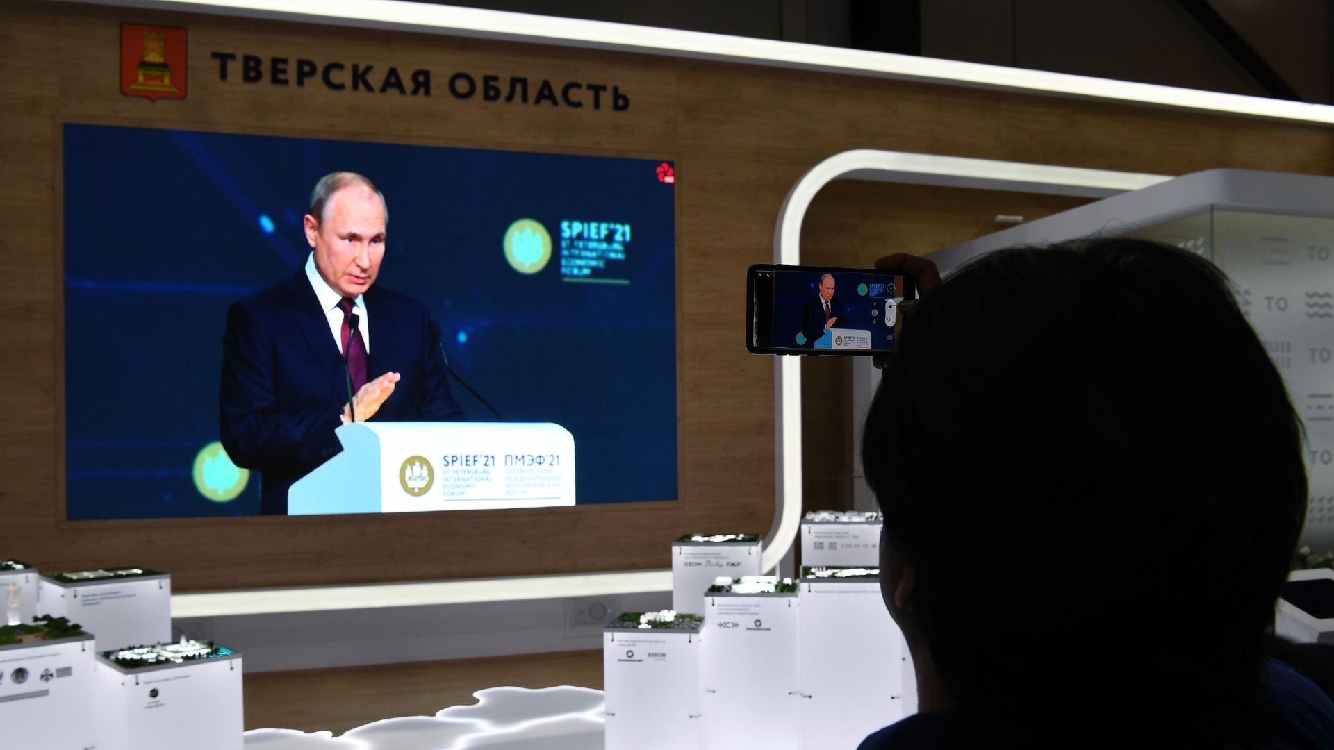 Трансляция выступления президента РФ Владимира Путина на пленарной сессии Петербургского международного экономического форума - 2021 - РИА Новости, 1920, 04.06.2021