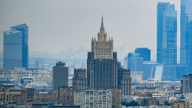 Здание министерства иностранных дел РФ. Архивное фото Здание министерства иностранных дел РФ. Архивное фото