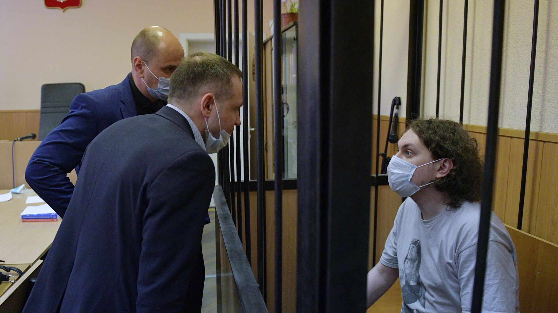 Блогер Юрий Хованский в Дзержинском районном суде Санкт-Петербурга Блогер Юрий Хованский в Дзержинском районном суде Санкт-Петербурга - РИА Новости, 1920, 13.10.2021